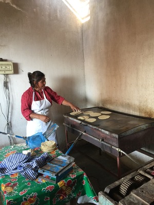 Tortillas faites à la main avec du maïs indigène, sans OGM, cultivé par des communautés dans le sud de Jalisco, au Mexique.